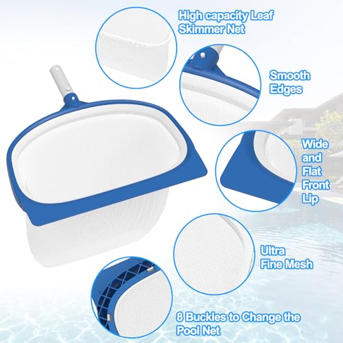 S-Union 2026 Manual Pool Cleaner, Brush & Skimmer Net Cleaning Kit, Portable Cleaning for Small Pools, Spa, Ja-Cuzzi, Hot Tub