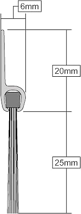 M5 BDS White Door Brush Seal 838mm Seals Gaps Up to 25mm view 4