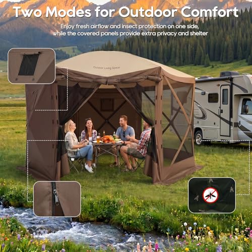 TPHORK 10x10FT Pop Up Screen Tent Gazebo Review: Instant Hexagon Shelter with Mosquito Netting image 25