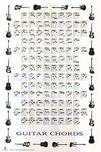 Tendencias Internacional 1457 Póster de acordes de guitarra (, 22 "x 34