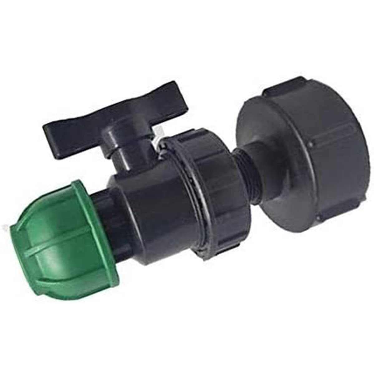 MACHSWON IBC Tank Adapter S60X6 Ton Barrel Tank Cap Ball Valve Inner Compression Connector with Garden Connectors Outlet 32mm Garden Hose Fittings