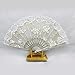 Froomer Lace Folding Hand Held Fans Tulle Summer Wedding Birthday Party