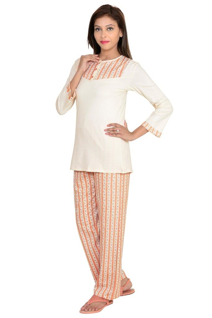 9teenagainprinted sweetheart yoke nightsuit set