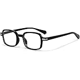 Breaksun Fashion Rectangle Glasses for Women Men Narrow square Blue Light Blocking Glasses Clear Lens Eyeglasses