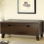Okki Padded Leatherette Bench with 2 Drawers