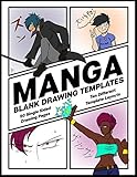 Manga Blank Drawing Templates: Ten Different Template Layouts; Single-Sided Drawing Comic Panel Pages by