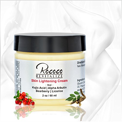 Skin Lightening Cream with Kojic Acid Alpha Arbutin Bearberry Licorice