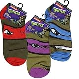 TMNT Ninja Turtle Kids Anklet Socks Size 9-11 x 3 pack