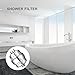 NEWCC Shower Filter with Replaceable 6-Stage Universal Filter Cartridge, High Output to Remove Chlorine, Flouride,Heavy Metals and Harmful Substances from Bath Water for Healthy Skin & Hair