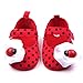 M2cbridge Baby Girl's Bow Dress Shoe Infant Toddler Pre-walker Crib Shoe (12-18 Months, Red ladybug)