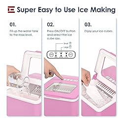 Euhomy Ice Maker Machine Countertop, 26 lbs/24H, 9
