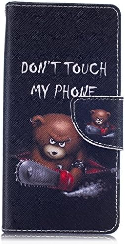 Case For Hawei P9 Lite,Ramidy Take a chainsaw Bear Premiun PU Leather Stand Flip [Magnetic Closure] Wallet Protectiove Skin Case Cover With Card Slots For Huawei P9 Lite (not for Huawei P9)