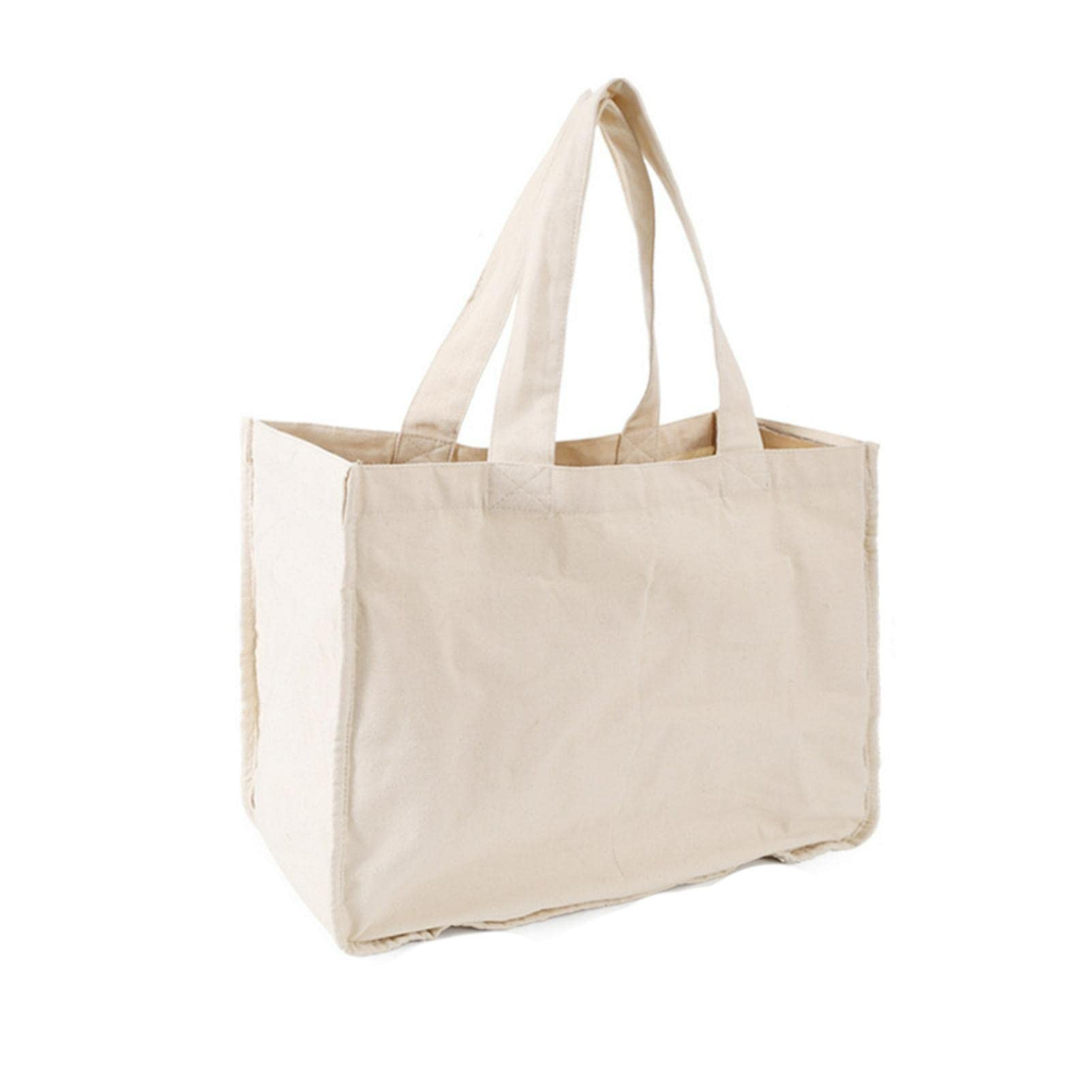 Hahhhha Tote Bag, Canvas Tote Bag Reusable Grocery Bag Large Capacity Home Environmental Washable with Handles Shopping Tote(white)
