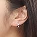 MBLife 925 Sterling Silver Polish Finishing Diamond-Cut Huggie Hoop Earrings (0.6
