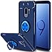 Elegant Choise Galaxy S9 Plus Case, Hybrid Slim Durable Soft TPU 360 Degree Rotating Ring Holder Kickstand Protective Case with Magnetic Case Cover for Samsung Galaxy S9 Plus (Blue)