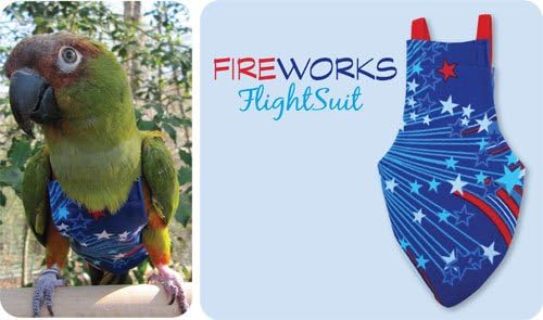 Avian Wide Plus FlightSuit (Bird Diaper) w/AnchorLine Plus Flightliners