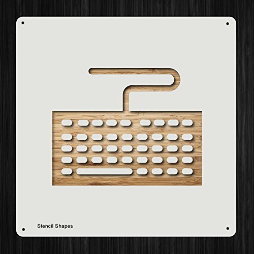 Keyboard Type Input-Device Letters Number Plastic Mylar Stencil for Painting, Walls and Crafts, Item 1056209