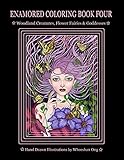 Enamored Coloring Book Four: Woodland Creatures, Flower Fairies and Goddesses (Enamored Coloring Book Series) by 