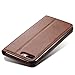 FLY HAWK iPhone 6/6S Leather Wallet Phone Case iPhone Case with Card Holder Kickstand Protective Flip Cover Brown Cover