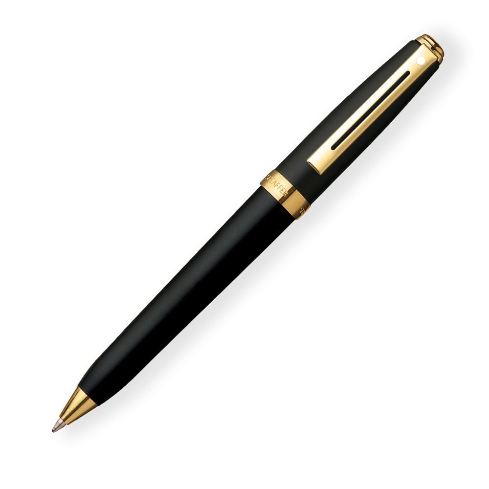 Sheaffer Prelude Gold Plate Trim Ballpoint Pen - Matt Black