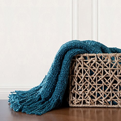 Tinas Home Soft And Warm Knitted Throw Blanket Acrylic Cable