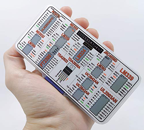 IC Assortment Box 75 pcs, PC817c, NE555, LM358, LM324, JRC4558D, LM393, LM339, NE5532, LM386, PT2399, TDA2822, TDA2030A, UC3842AN, UC3843AN, ULN2803APG, ULN2003AN and Sockets