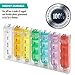 Weekly Pill Organizer - (Pack of 2) Pill Planners for Pills & Vitamins Each Day Week, Four Times-a-Day Medication Reminder, Easy to Read AM/PM Compartments Monday to Sunday for Travel & Purse