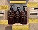 Bottiful Home-16 oz Amber Shampoo, Conditioner, Wash Shower Soap Dispensers-3 Refillable Empty PET Plastic Pump Bottle Shower Containers-Printed Design-Waterproof, Rust-Free, Clog-Free, Drip-Free