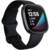 その他 Fitbit SENSE CARBON/GRAPHITE BLACK Fitbit Sense Advanced Health Smartwatch Graphite FB512BKBK - Best Buy