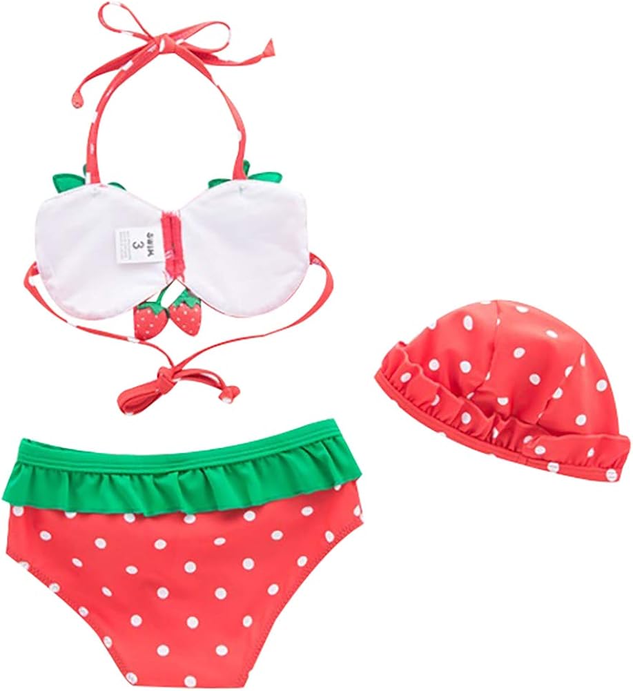 baby girl strawberry swimsuit