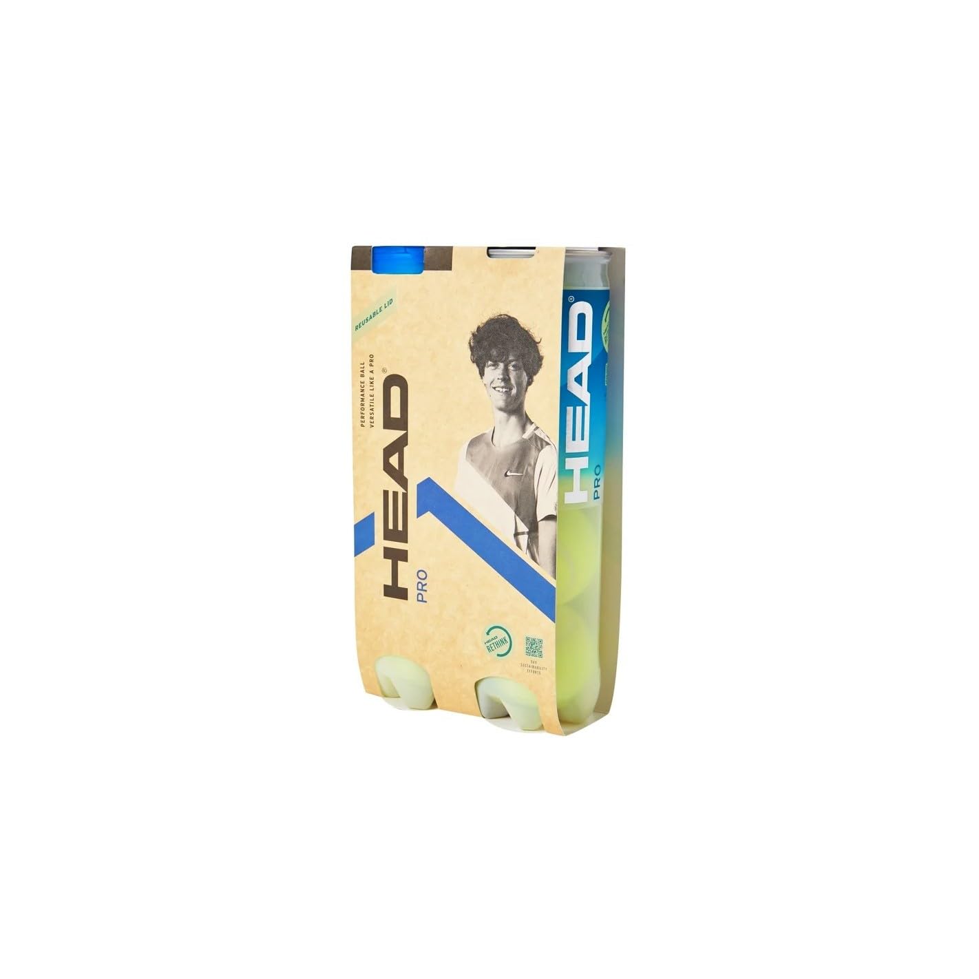 Head Unisex Pro Tennis (8 Balls), Yellow, One Size