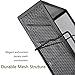 2 Tier Paper Letter Tray Desk Organizer with Bottom Support Frame Stackable Desktop File Document Organizer Metal Mesh Collection Office Desk Accessories with 3Pcs File Folders,Vertical Black