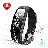 Heart Rate Fitness Tracker Watch, Lintelek Updated Activity Tracker with Multiple Sports Modes, IP67 Waterproof Touch Screen Smart Pedometer for Android and IOS Smart Phones