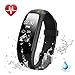 Lintelek Heart Rate Fitness Tracker Watch, Updated Activity Tracker with Multiple Sports Modes, IP67 Waterproof Touch Screen Smart Pedometer for Android and IOS Smart Phones