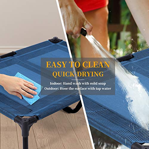 ANWA Elevated Dog Bed Large, Cooling Raised Dog Bed Outdoor & Indoor