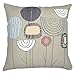 NYKKOLA Soild Linen Abstract Sunflower Throw Pillow Covers Set of 4, Decorative Pillowcase Cushion Cover for Sofa Bedroom Car 18 x 18 Inch 45 x 45 cm (Style 01)