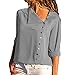 Clearance Sale! Wintialy Womens Casual Lapel Neck T-Shirt Ladies Long Sleeve Buckle Blouse Tops