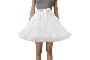 LJXploreMax Women's Tutu Elastic Waist Petticoat Tulle Puffy Skirt Princess Ballet Dance Pettiskirts Dress Party Underskirt