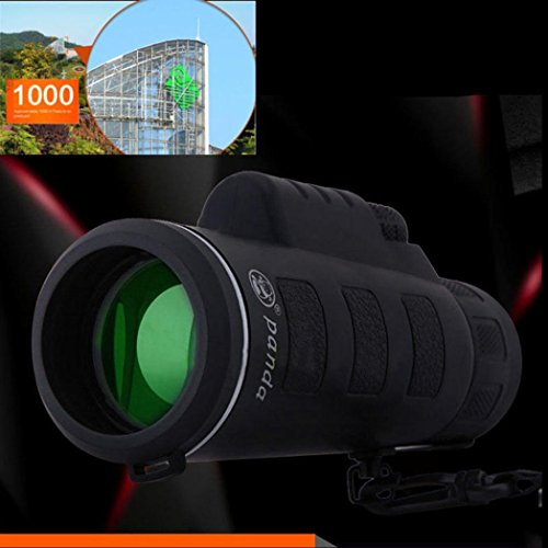 Basde Super High Power 40X60 Portable HD OPTICS BAK4 Night Vision Monocular Telescope for Outdoor Hunting, bird watching, Traveling, Sightseeing Fit For adults a (Black)