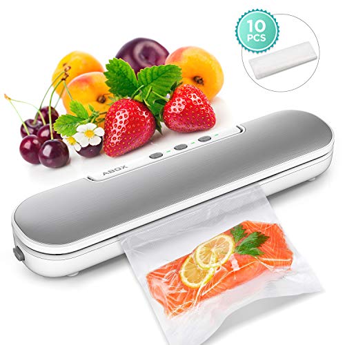 Vacuum Sealer Machine, ABOX V69 Portable Food Vacuum Air Sealing System for Food Saver Storage, Compact Design with Magnets and 10 Bags - Thumbnail 5