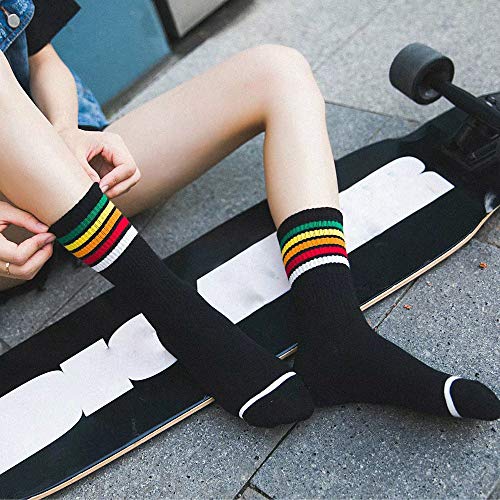 image for FIRERO Socks Woman Socks Striped Print Cotton Ankle Socks Casual Hosie