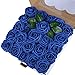 Breeze Talk Artificial Flowers Royal Blue Roses 25pcs Realistic Fake Roses w/Stem for DIY Wedding Bouquets Centerpieces Arrangements Party Baby Shower Home Decorations