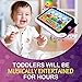 WolVol Kids Drum and Piano Musical Tablet - Durable Plastic with Easy Touch Button - Multi-Function Tablet Computer Toy for Kids