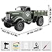 RC Military Truck -Flyglobal 1:16 4WD Off-Road Crawler Army Car, Radio Control RC Truck- 2.4Ghz Remote Control Toy RTR Car Vehicle with Rechargeable Batteries Great Gift for Kids Boys Adults Green