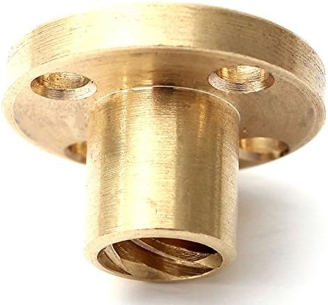 Brass Screw Nut 8Mm T8 Lead Screw Stepper Motor Threaded Rod Screw Flange for 3D Printer Parts
