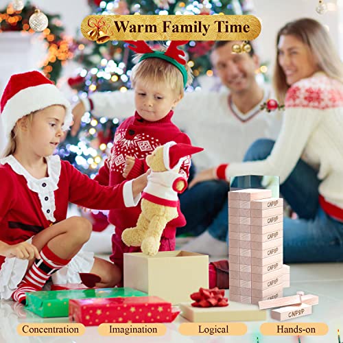 Tumbling Tower, Classic Wooden Blocks Stacking Games with Storage Case