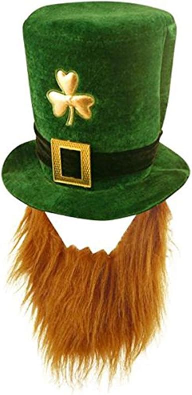 st patricks day hat and beard