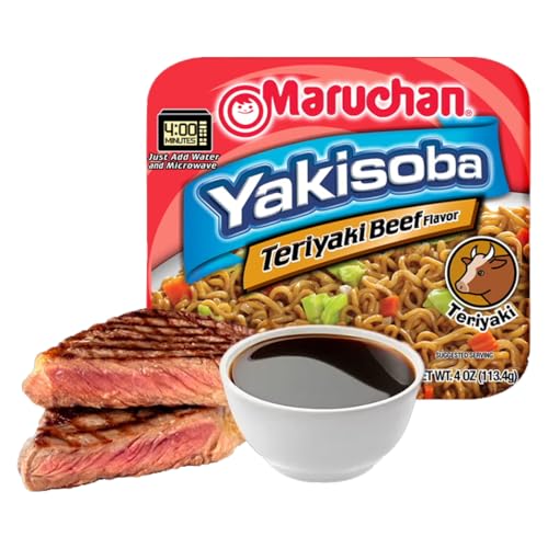 MARUCHAN YAKISOBA NOODLE SOUP, TERIYAKI BEEF, 4 OZ