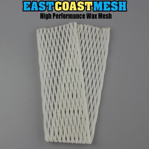 East Coast Dyes Wax Lacrosse Mesh 15mm Semi-Soft Wax Field Mesh Solid Color - White