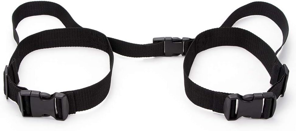 Fushida Patient Thigh Lifter with 2 Hands & 2 Legs Hoops, Medical Leg Lifter Harness for Lifting, Moving, Transferring, Secure Leg Lifter Strap for Hip Replacement & Wheelchair (Black, F102): Health & Personal Care